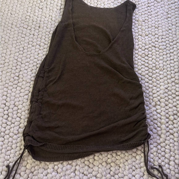 SHEIN Other - SHEIN Brown Ruched Sleeveless Coverup